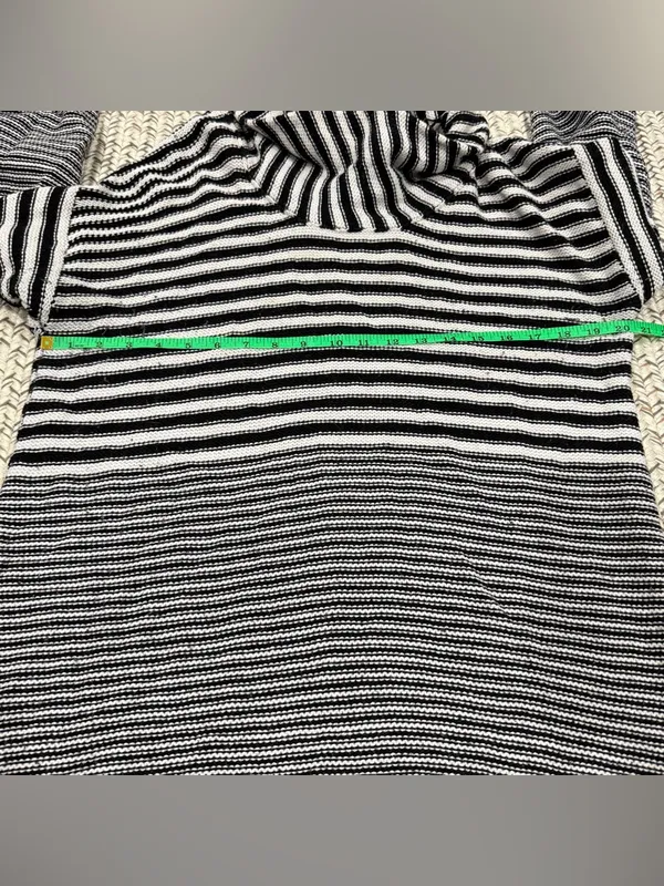 Anthropologie Field Flower Black and White Striped Turtleneck Sweater - Image 11