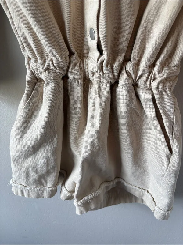 Sadie & Sage Cotton Denim Utility Romper - Image 3