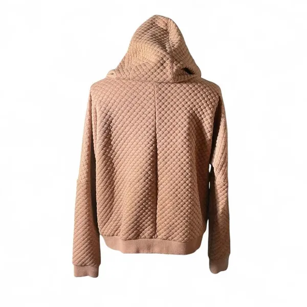 BKE Women's Granola Girl Quilted Textured Hoodie Pullover Sweatshirt‎ Size L - Image 2