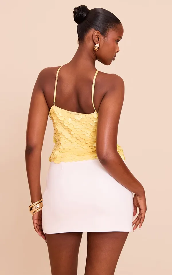 Pretty Little Thing Sequin Top Halter - Image 3