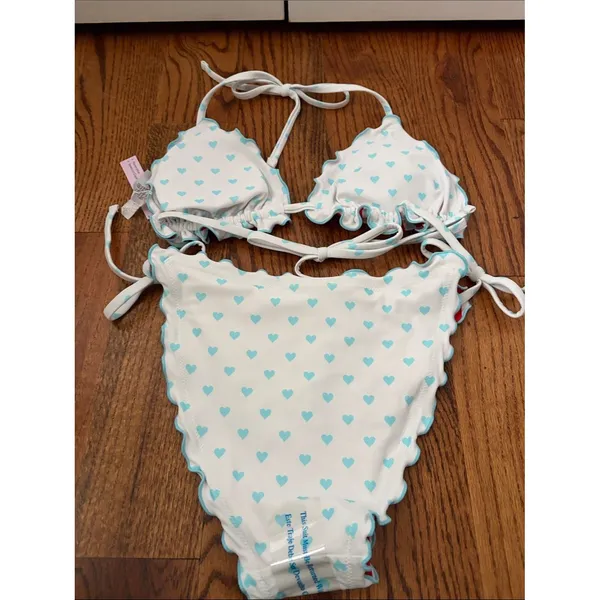 wild fable Red & White Stripe Star Reversable Two-Piece Bikini Size Medium New - Image 4