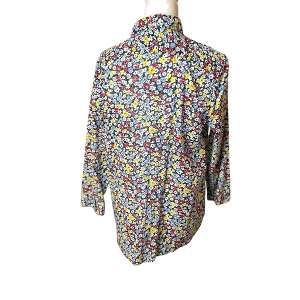 Lauren Ralph Lauren‎ Ditzy Micro Colorful Floral Button Down Shirt Large Office - Image 4