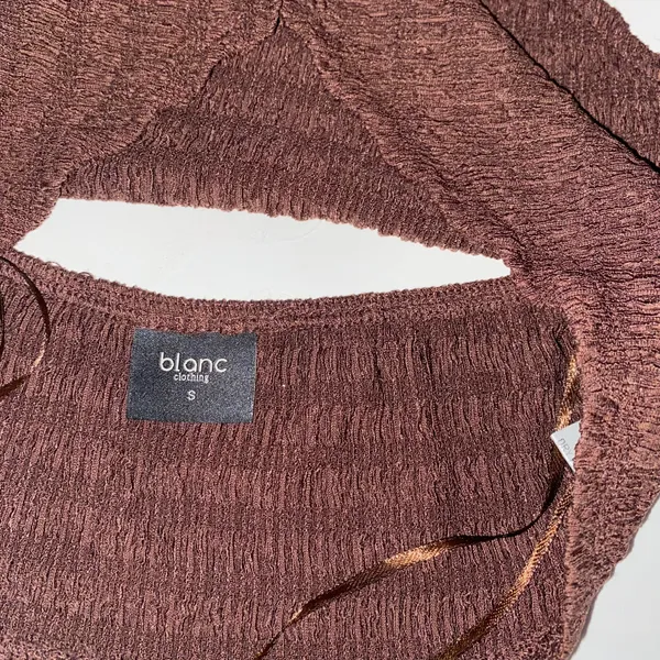 Tiger Cherry Brown Halter Crop Top - Image 4
