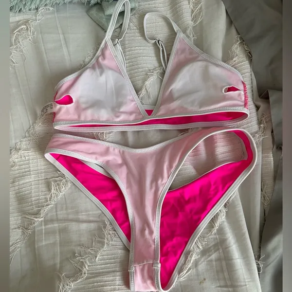 Shein Swim SPRTY Contrast Binding High Cut Bikini Swimsuit - Image 5