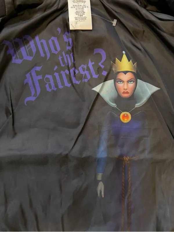 Disney Store Villains Evil Queen Snow White Black Motorcycle Women's Jacket Sz L - Image 3