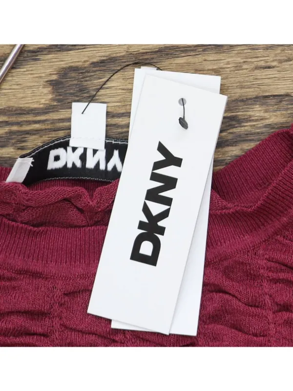 NWT DKNY Womens Lightweight Textured Top P52SAW83 Beet Red M - Image 9