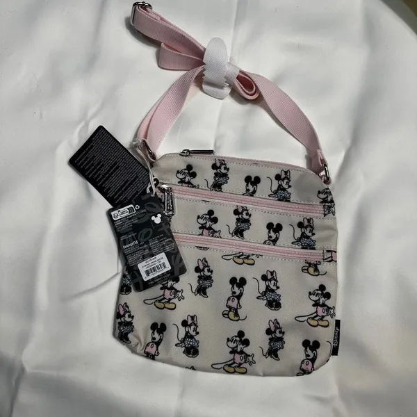 T346. Disney x Loungefly Mickey and Minnie Mouse crossbody bag - Image 3