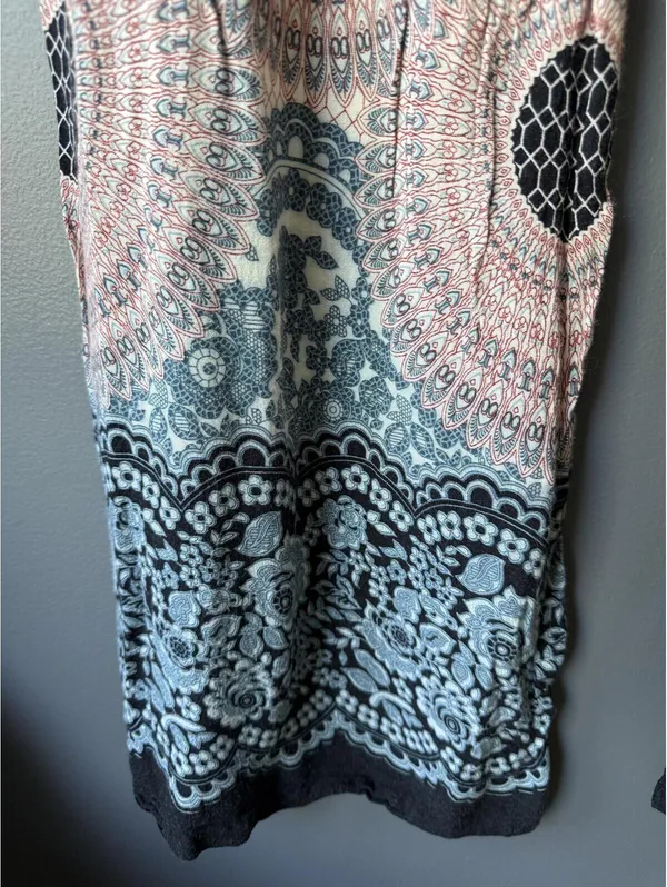 Gypsy Rose Bohemian Style Elastic Waist Palazzo Pants with Side Pocket - Image 6