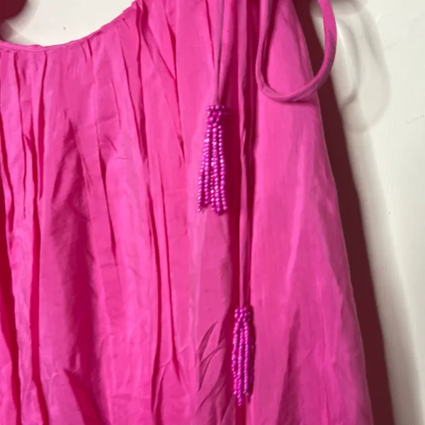 NWT Farm Rio Sleeveless Floral Straps Midi Dress in Pink sz L - Image 8