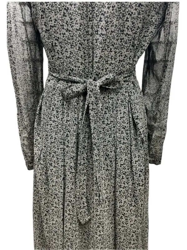 Sarah Elizabeth Vintage Floral Tie Back Pleated Maxi Prairie Dress size 10 - Image 7