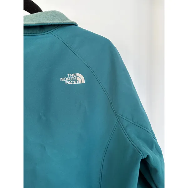 North Face Apex Thermal Teal Jacket Zip Up Outdoor Active Hiking Womens Large - Image 12