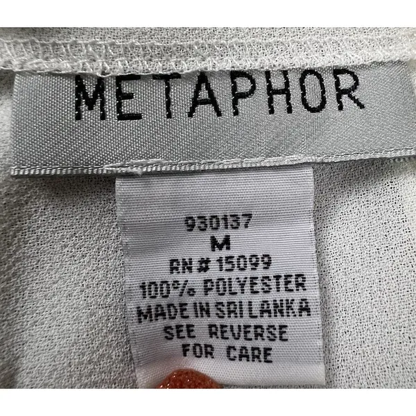 NWT Metaphor Ivory Layered Flowy Beach Cruise Dress Pants Med‎ Wide Leg Comfort - Image 5