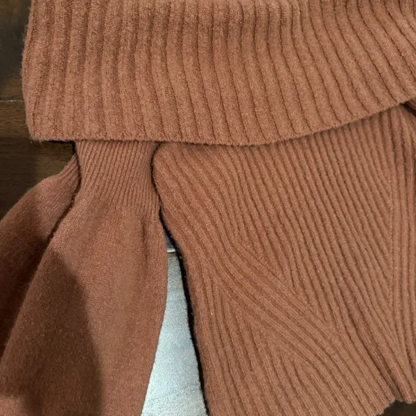 ANTHROPOLOGIE Tessa Off the Shoulder Puff Sleeve Sweater Top Size XS - Image 5
