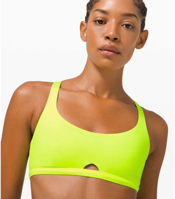 Lululemon Free to be Bra Wild Peak *Light Support, A/B Cup Highlight Yellow 6 - Image 8