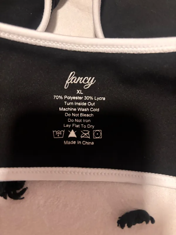 Shop Fancy V Neck Bra Black & White - Image 3
