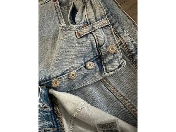 Old Navy Light Blue Sky High Straight Leg Jeans - Size 0 - Image 4