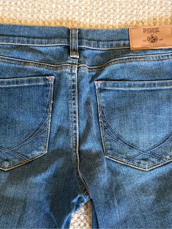 PINK Victoria's Secret Classic Blue Skinny Jeans - Image 7