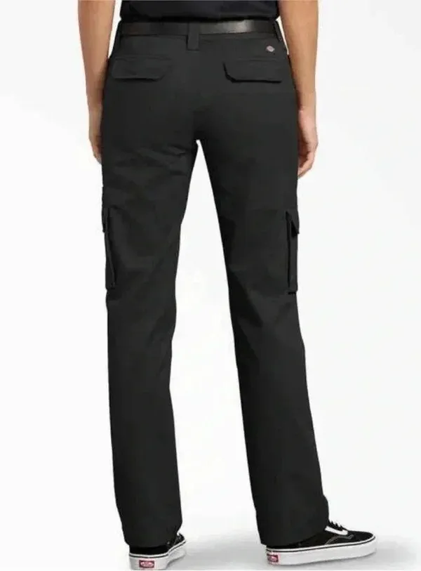 NWT Dickies Women's Stretch Cargo Pants Black Relaxed Fit Straight Leg Sz 16R - Image 2