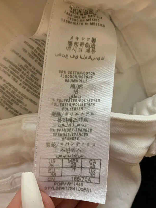 White  Cropped Jeans - Image 3