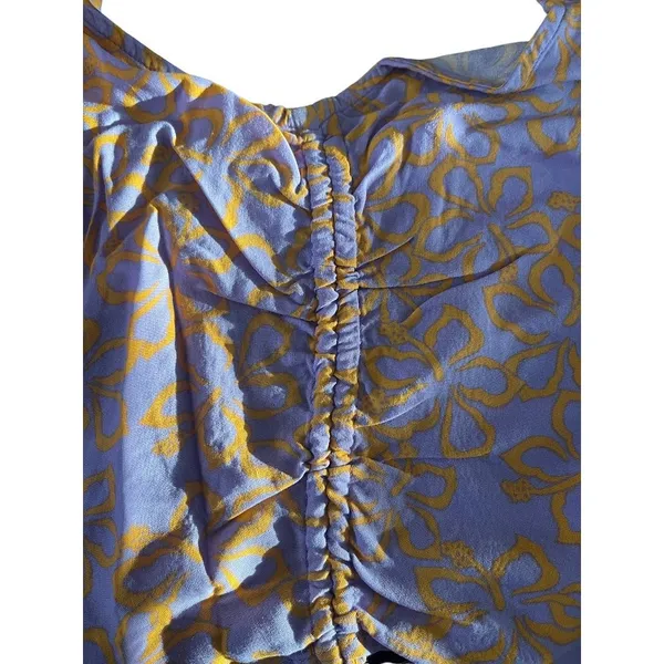 Roxy Vibrant Floral Ruched Crop Camisole Top -‎ Size Medium - Image 3
