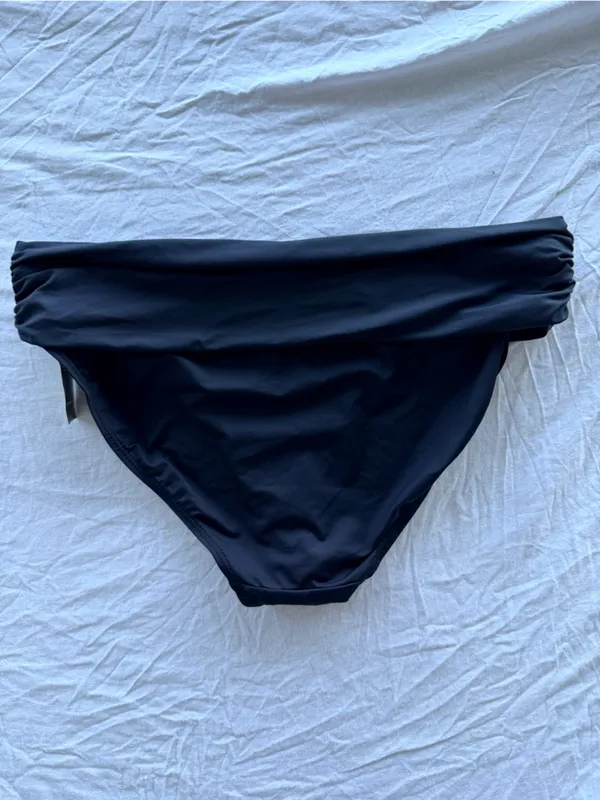 Ralph Lauren Black Ruched High-Waist Bikini Bottoms - Image 2