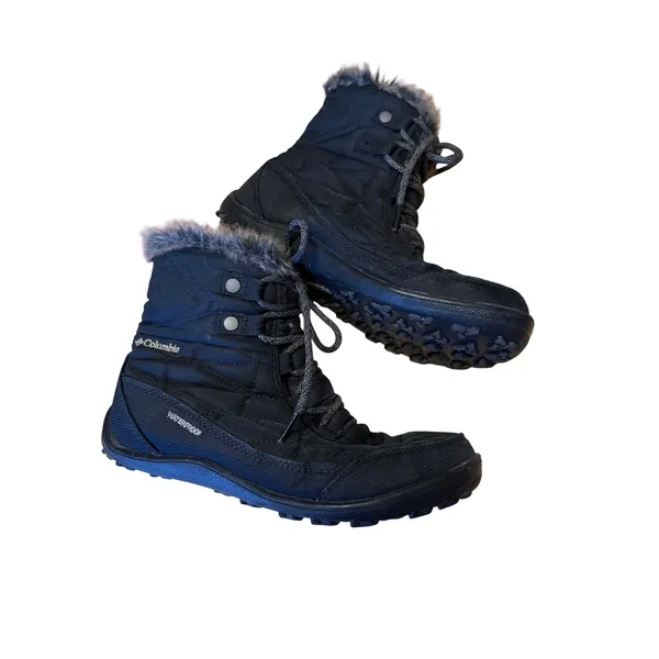 Columbia Women Minx Shorty Ill Snow Boot Black Waterproof Quilted Fur Lining 8.5 - Image 5