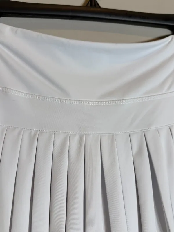 Gold Hinge Off-White Pleated Tennis Skirt Skort Women Medium White Active Tennis - Image 8