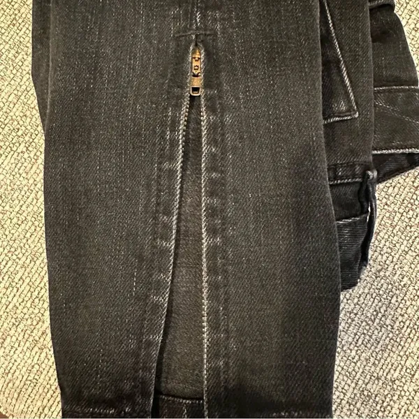 Tory Burch Super Skinny Jeans Women's Size 25 Black Ankle Zip Denim Stretch‎ - Image 8