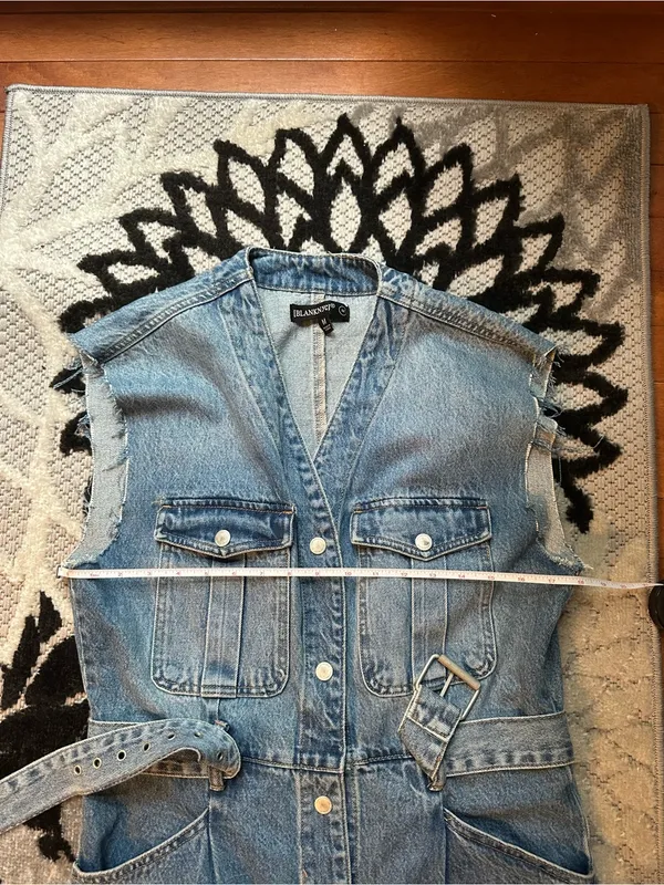 Blank NYC Light Blue Denim Sleeveless Jumpsuit - Image 8