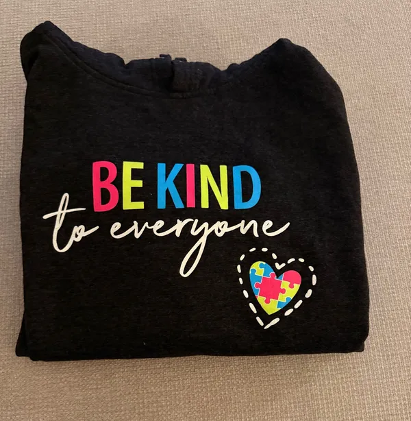 Be kind to everyone hoodie Gray Size L - Image 2