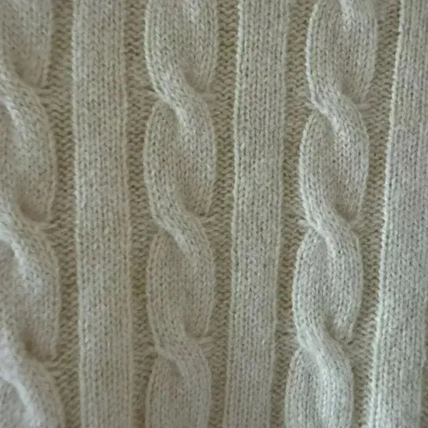 Sutton Studio Cashmere Cable Knit Cream Ivory Crewneck Swearer SZ XL #2255 - Image 7