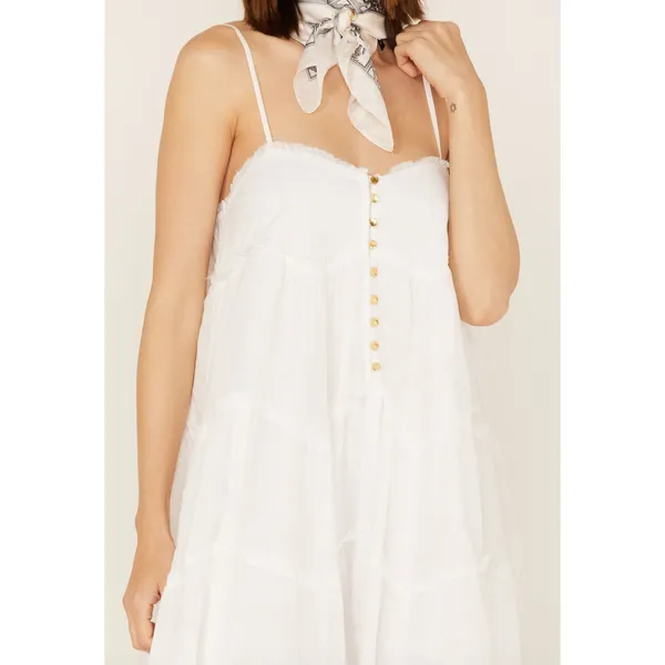 NWT Show Me Your Mumu Gracie White Tiered Midi Dress XS - Image 3