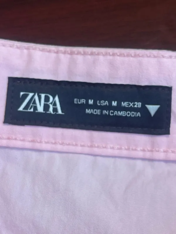 ZARA Pink High Waisted Wide Straight Leg Cotton Pants Pastel Barbiecore NWT Sz M - Image 6