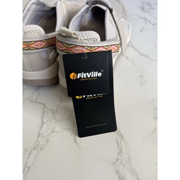 Fitville Diabetic Shoes Mary Jane Sneakers Womens SIZE 7 Extra Wide Beige NWT - Image 5