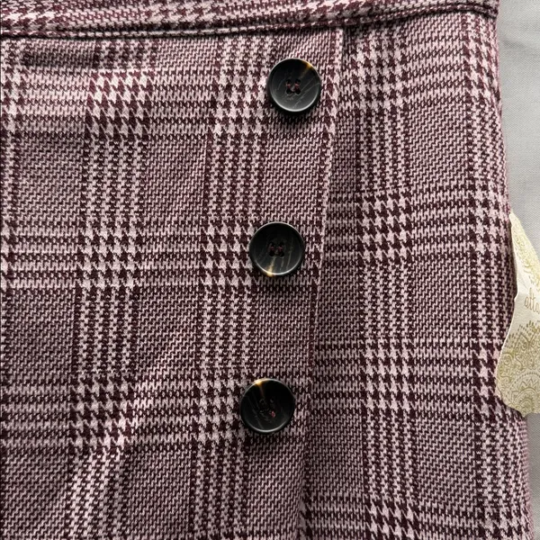 Altar'd State NWT Burgundy Plaid Mini Skort - Image 2