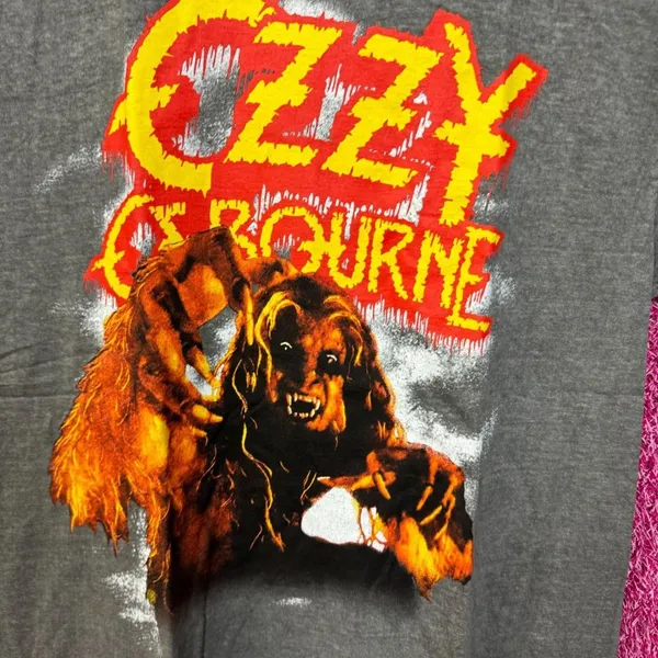 Ozzy Osborne Bark at the Moon Art Oversized Metal Band Tee M - Image 2