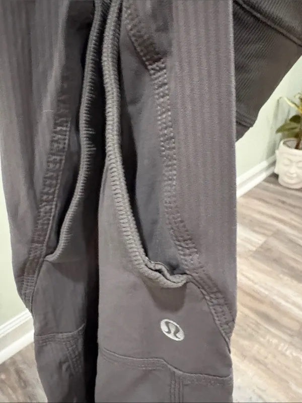 Lululemon Gray Dance Studio Crop with Drawstring size 12 - Image 8