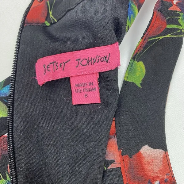 Betsey Johnson Halter Dress Floral Size 8 Flowers Flowy Lined Y2K‎ Romantic - Image 2