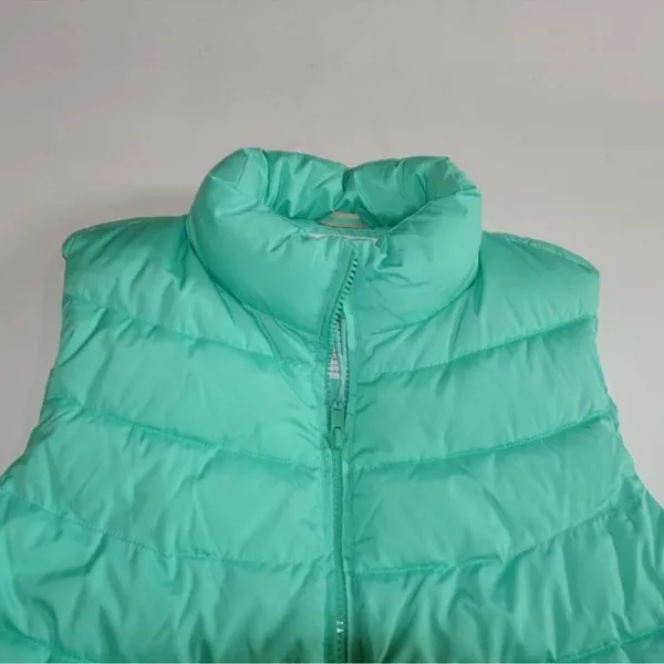 GAP ColdControl Windproof Puffer Vest Mint Green Medium Lightweight Quilted - Image 4