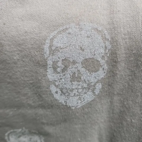 Vintage Havana‎ Hoodie Womens Size Small Beige VH9105 Skull Pattern Streetwear Cozy - Image 4