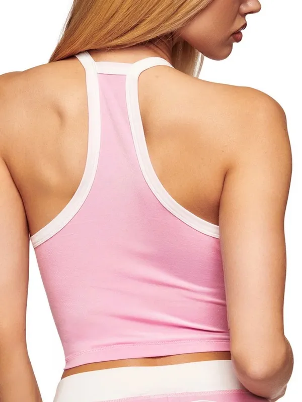 I AM GIA Blare Varsity Cami Top Pink Small NWT IN PACKAGE - Image 3
