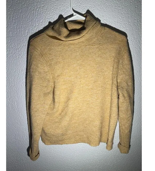 A New Day Mustard Yellow Turtleneck Sweater - Size Small - Image 3