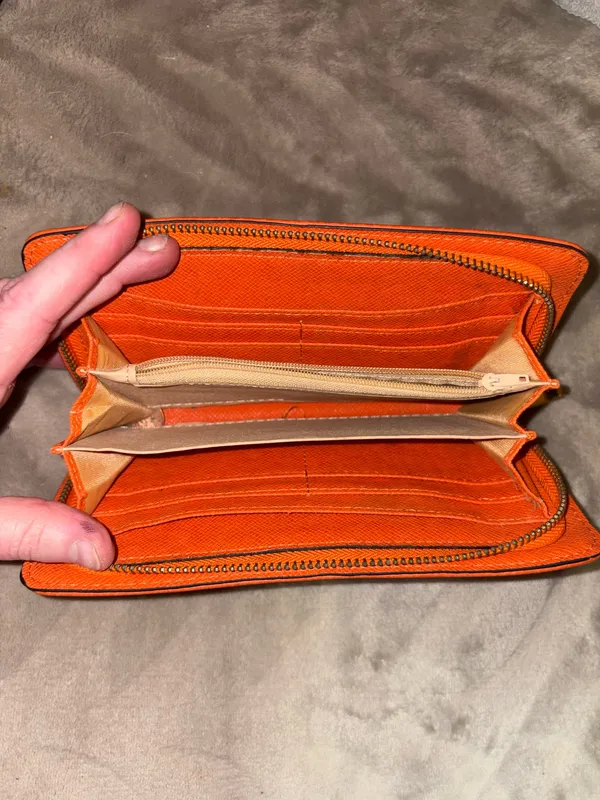 Bright Orange Michael Kors Leather Wallet - Image 2