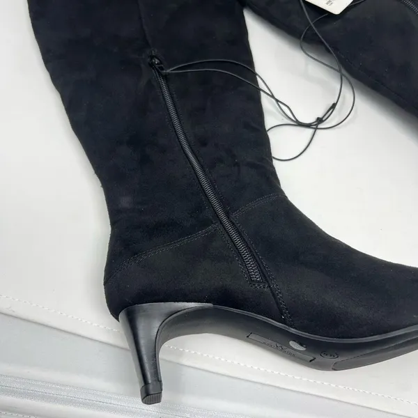 NWT WORTHINGTON Palmetto Valto‎ Faux Suede Over the Knee Black Boots Size 6 New - Image 7