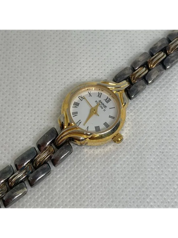 Vintage Anne Klein ll women watch 19mm two tone Roman indices 6” running - Image 2