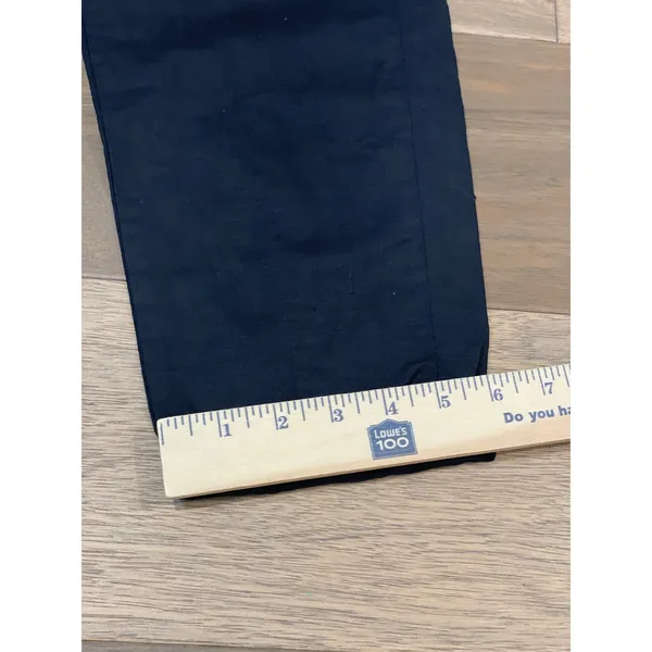 Gap Black Linen‑Cotton Cropped Pants Size M Lightweight - Image 9