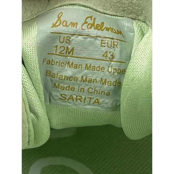 Sam Edelman Sarita Women's Green Lace Up Athletic Performance Sneakers Shoes 12 - Image 6