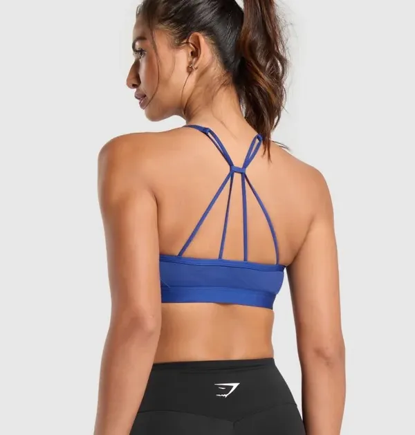 gymshark ruched strappy sports bra - Image 2