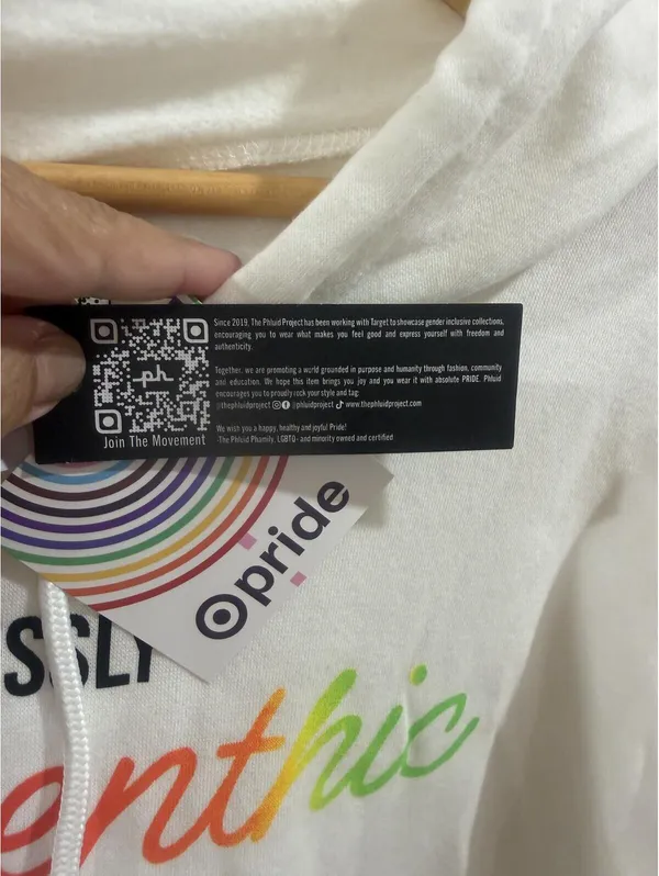Pride Hoodie The Phluid Project White Hoodie M size cod3 - Image 3