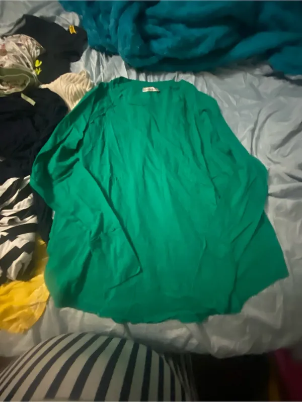 Zenana Outfitters womans Long-Sleeve Crew in Teal Green - Image 3